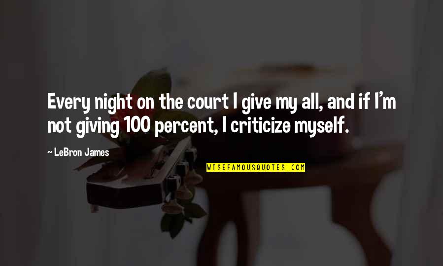 Engis Quotes By LeBron James: Every night on the court I give my Engis Quotes By LeBron James: Every night on the court I give my