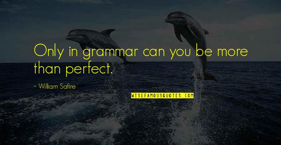 English Grammar On Quotes By William Safire: Only in grammar can you be more than
