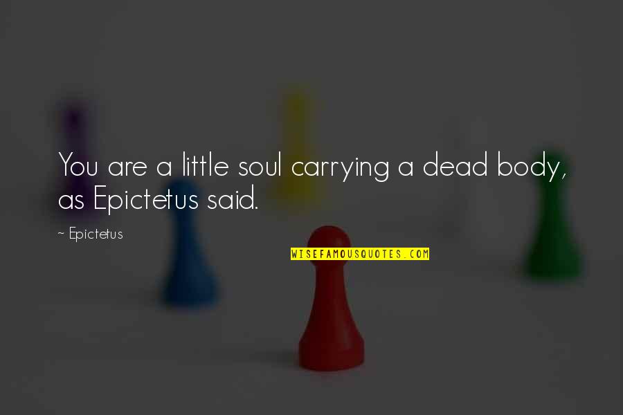 English Learning Quotes By Epictetus: You are a little soul carrying a dead