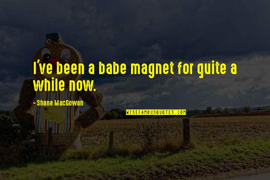 Engrave Gun Quotes By Shane MacGowan: I've been a babe magnet for quite a Engrave Gun Quotes By Shane MacGowan: I've been a babe magnet for quite a