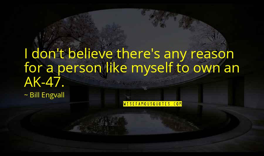 Engvall Quotes By Bill Engvall: I don't believe there's any reason for a