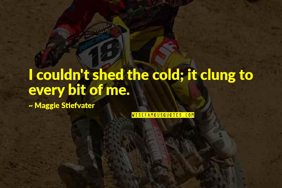 Enjean Quotes By Maggie Stiefvater: I couldn't shed the cold; it clung to Enjean Quotes By Maggie Stiefvater: I couldn't shed the cold; it clung to