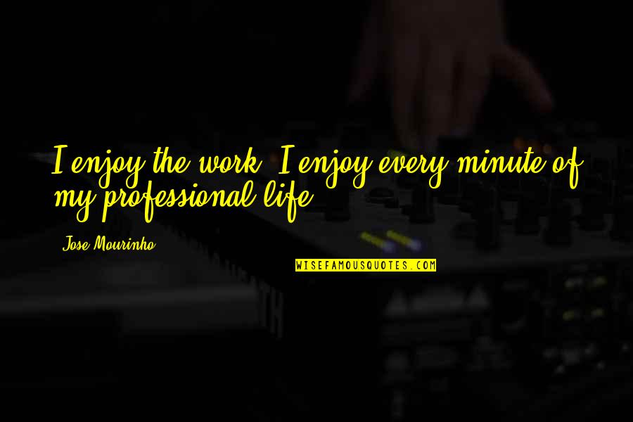 Enjoy Every Minute Your Life Quotes By Jose Mourinho: I enjoy the work, I enjoy every minute