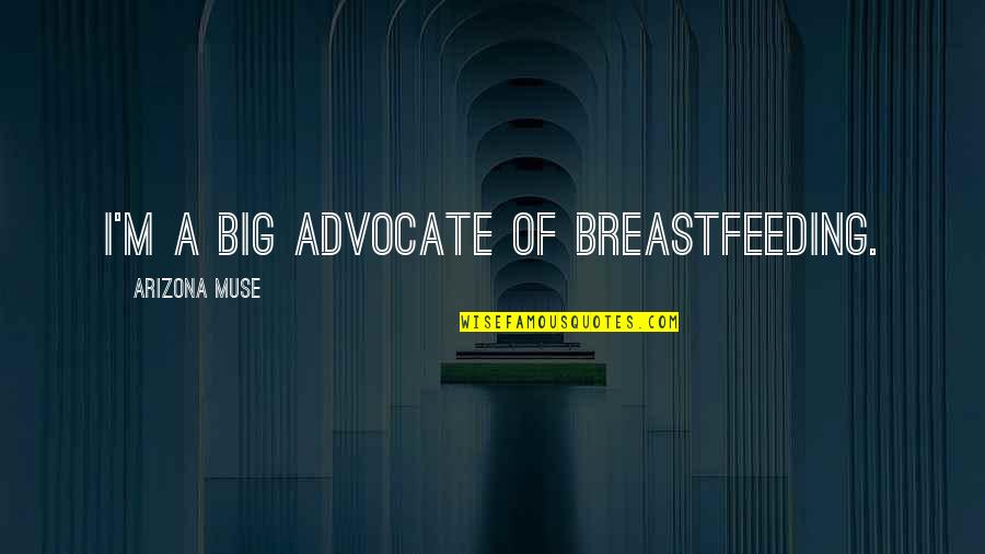 Enjoy Life Like Theres No Tomorrow Quotes By Arizona Muse: I'm a big advocate of breastfeeding.