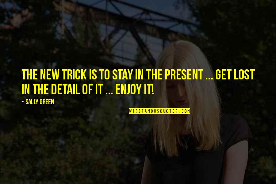 Enjoy The Present Quotes By Sally Green: The new trick is to stay in the