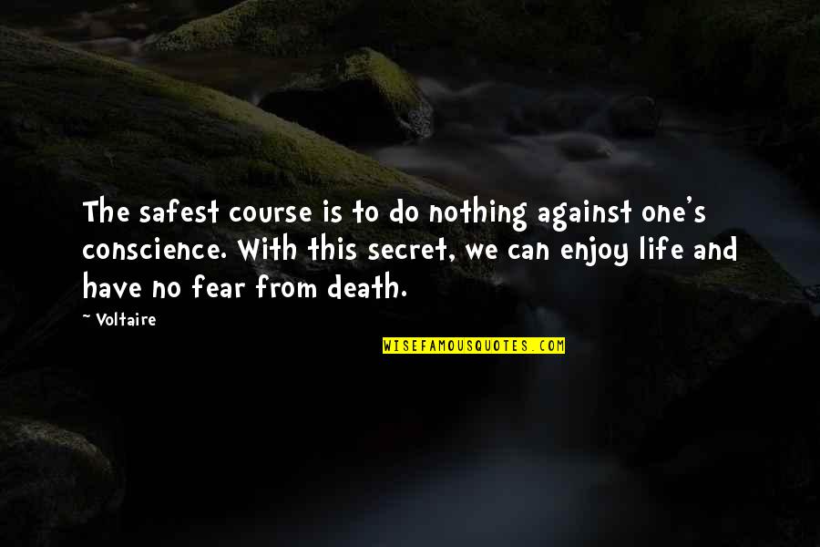 Enjoy This Life Quotes By Voltaire: The safest course is to do nothing against