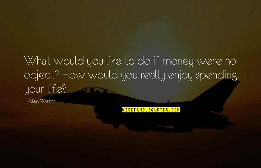 Enjoy Your Life Quotes By Alan Watts: What would you like to do if money