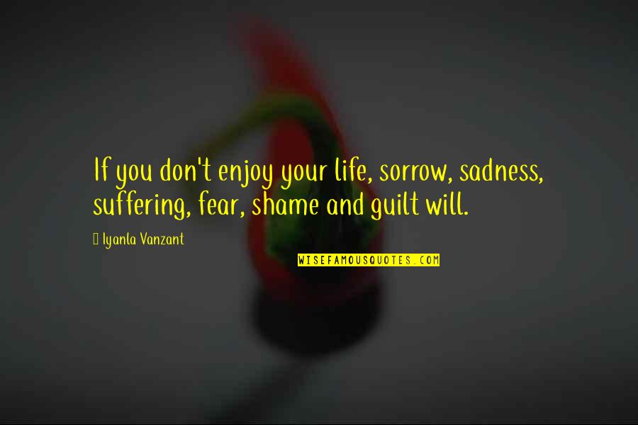 Enjoy Your Life Quotes By Iyanla Vanzant: If you don't enjoy your life, sorrow, sadness,