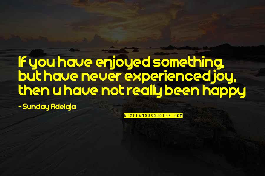 Enjoyed You Quotes By Sunday Adelaja: If you have enjoyed something, but have never