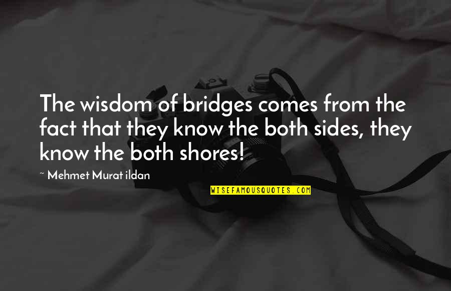 Enjoying Christmas With Friends Quotes By Mehmet Murat Ildan: The wisdom of bridges comes from the fact
