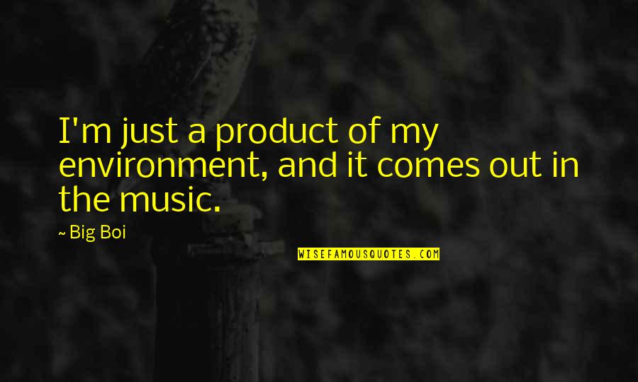 Enjoying Life And God Quotes By Big Boi: I'm just a product of my environment, and