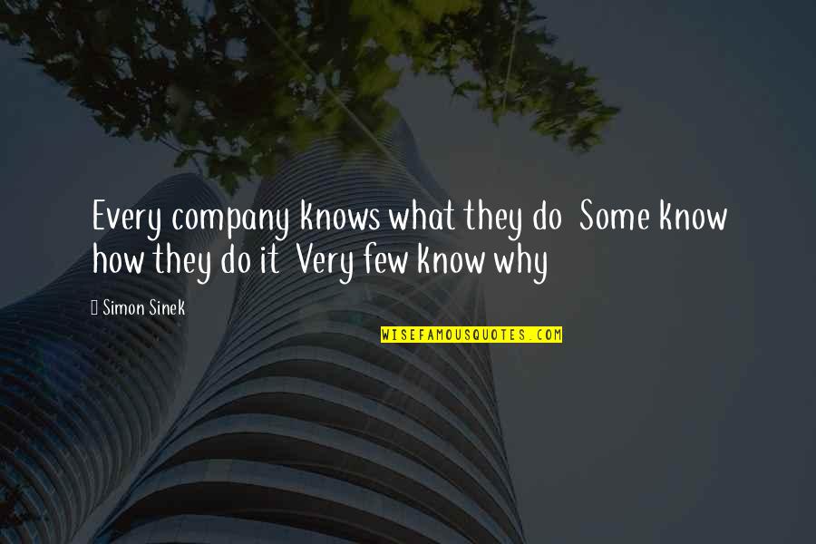 Enjoying Spending Time With Someone Quotes By Simon Sinek: Every company knows what they do Some know