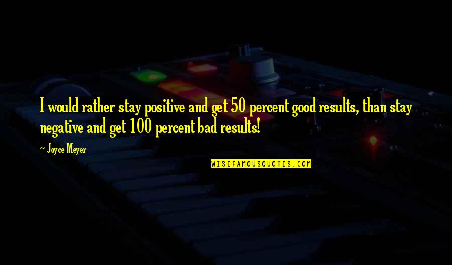 Enjoying Summer While It Lasts Quotes By Joyce Meyer: I would rather stay positive and get 50 Enjoying Summer While It Lasts Quotes By Joyce Meyer: I would rather stay positive and get 50