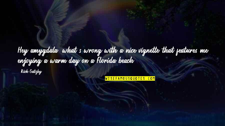 Enjoying The Day Quotes By Rick Gatzby: Hey amygdala, what's wrong with a nice vignette