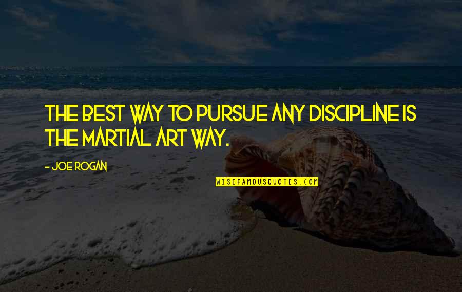 Enjoying The Great Outdoors Quotes By Joe Rogan: The best way to pursue any discipline is