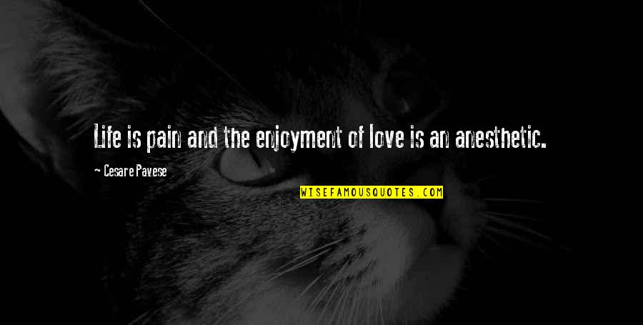 Enjoyment In Life Quotes By Cesare Pavese: Life is pain and the enjoyment of love