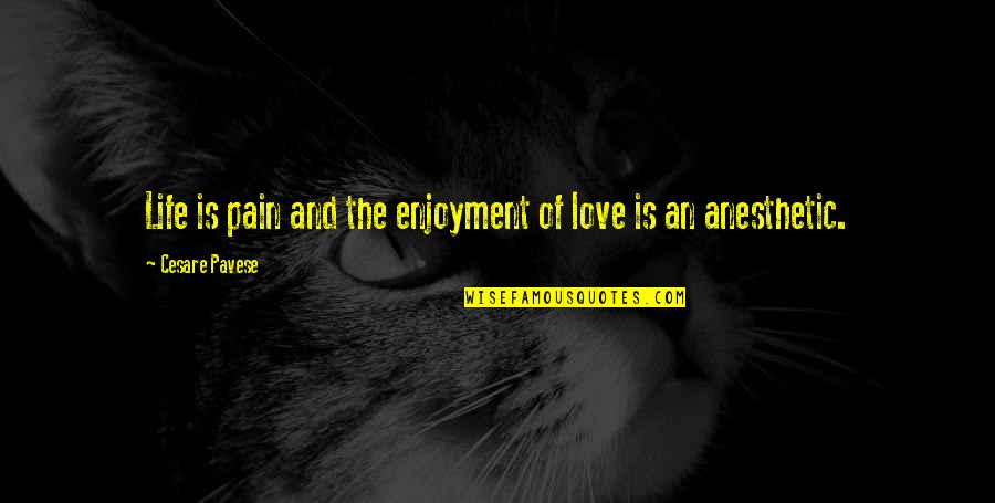 Enjoyment Of Life Quotes By Cesare Pavese: Life is pain and the enjoyment of love