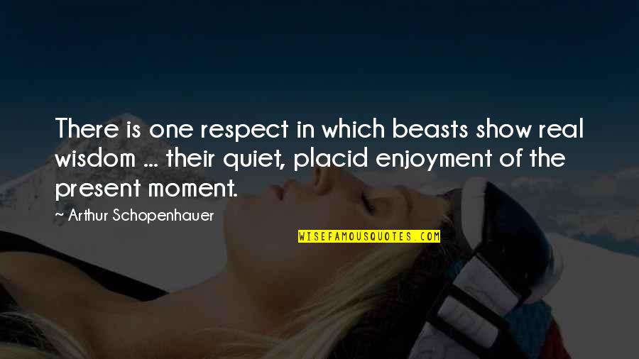 Enjoyment Quotes By Arthur Schopenhauer: There is one respect in which beasts show