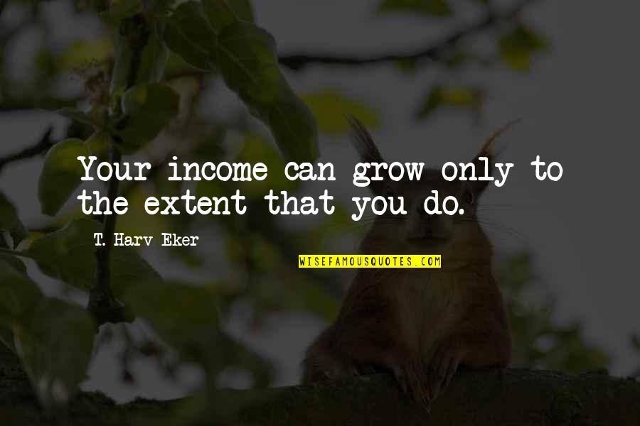 Enlightdeath Quotes By T. Harv Eker: Your income can grow only to the extent