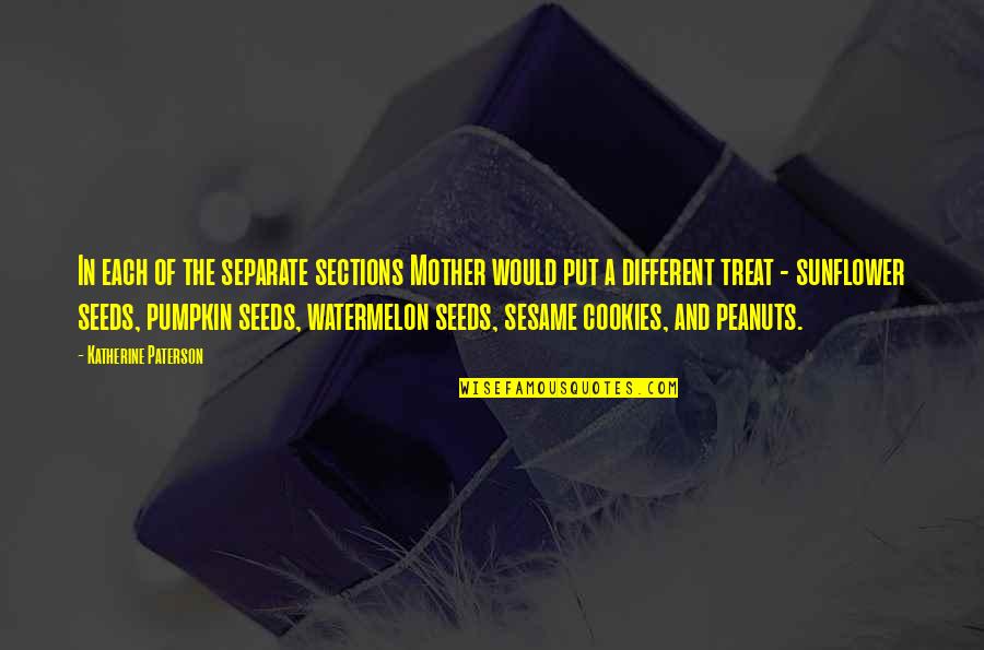 Enmarcado Vidrio Quotes By Katherine Paterson: In each of the separate sections Mother would Enmarcado Vidrio Quotes By Katherine Paterson: In each of the separate sections Mother would