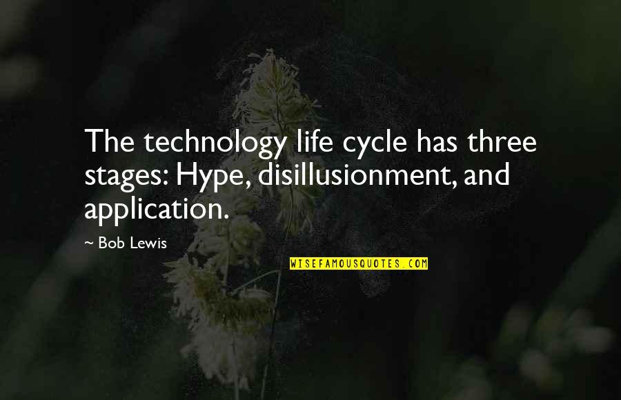 Enmascarados Quotes By Bob Lewis: The technology life cycle has three stages: Hype,