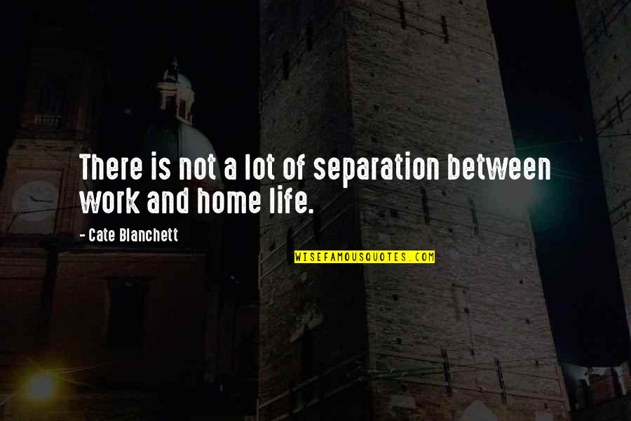 Enmohecerse Quotes By Cate Blanchett: There is not a lot of separation between Enmohecerse Quotes By Cate Blanchett: There is not a lot of separation between
