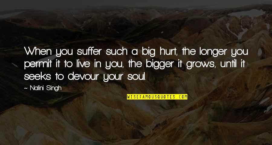 Enoshima Spa Quotes By Nalini Singh: When you suffer such a big hurt, the Enoshima Spa Quotes By Nalini Singh: When you suffer such a big hurt, the