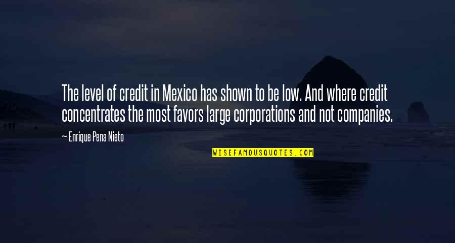 Enrique Quotes By Enrique Pena Nieto: The level of credit in Mexico has shown Enrique Quotes By Enrique Pena Nieto: The level of credit in Mexico has shown