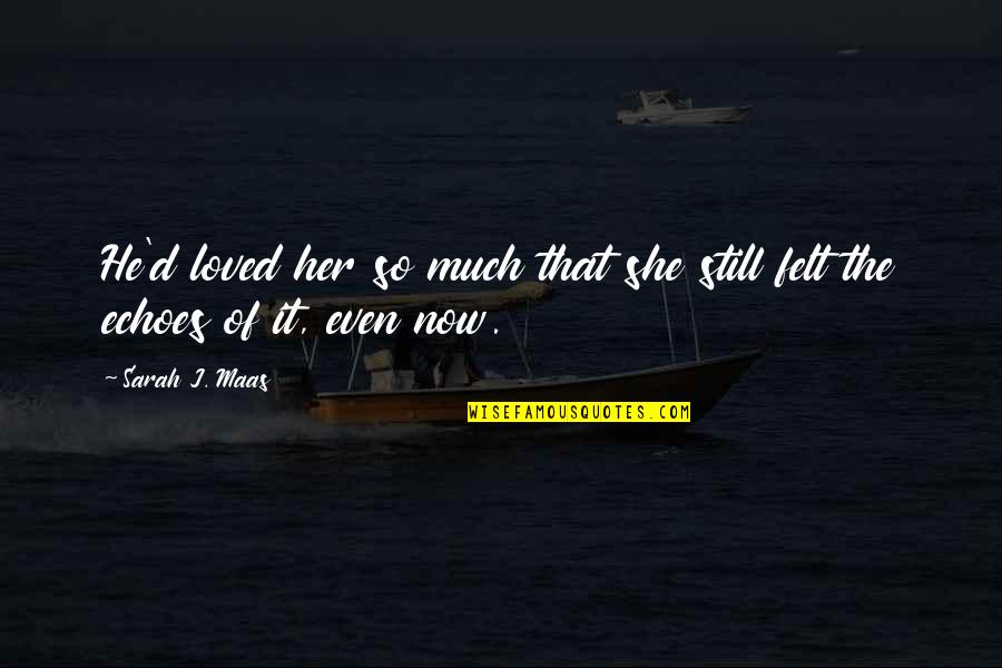Ensame De Meknes Quotes By Sarah J. Maas: He'd loved her so much that she still