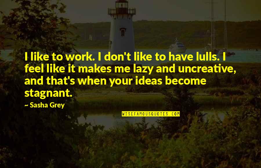 Ensenate Quotes By Sasha Grey: I like to work. I don't like to