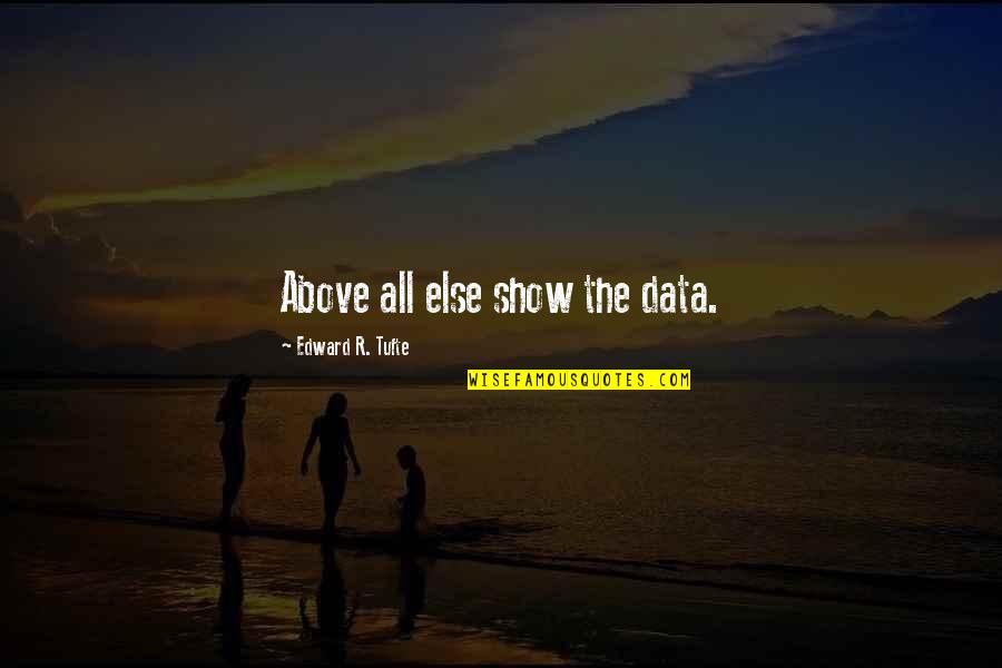 Enshadowed Dcuo Quotes By Edward R. Tufte: Above all else show the data. Enshadowed Dcuo Quotes By Edward R. Tufte: Above all else show the data.