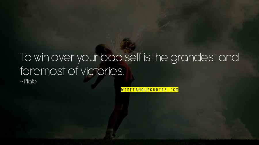 Ensinar A Ler Quotes By Plato: To win over your bad self is the