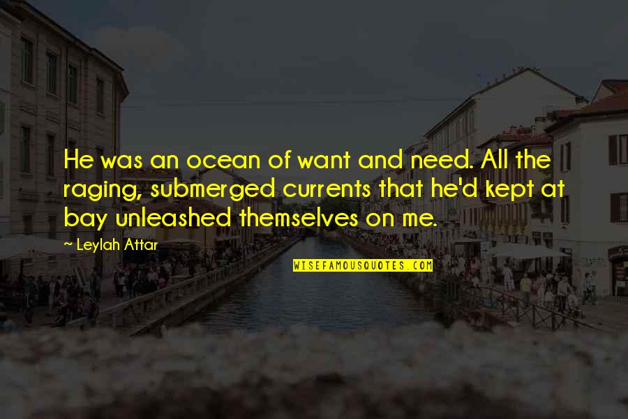 Ensnaring Quotes By Leylah Attar: He was an ocean of want and need.