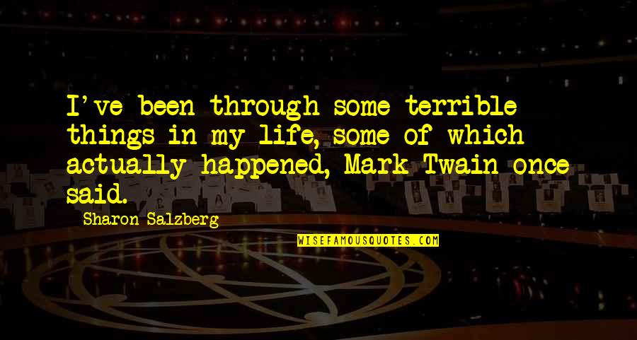 Entablillado Del Quotes By Sharon Salzberg: I've been through some terrible things in my Entablillado Del Quotes By Sharon Salzberg: I've been through some terrible things in my