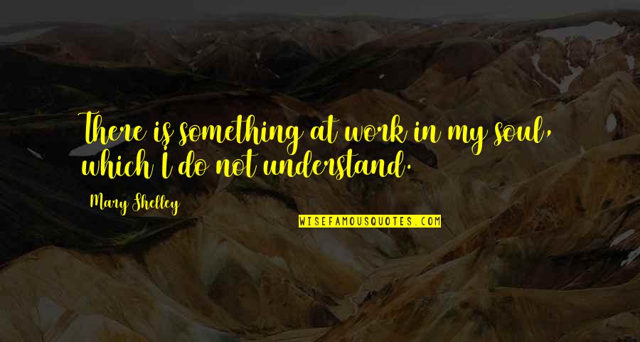 Entendidos Quotes By Mary Shelley: There is something at work in my soul,