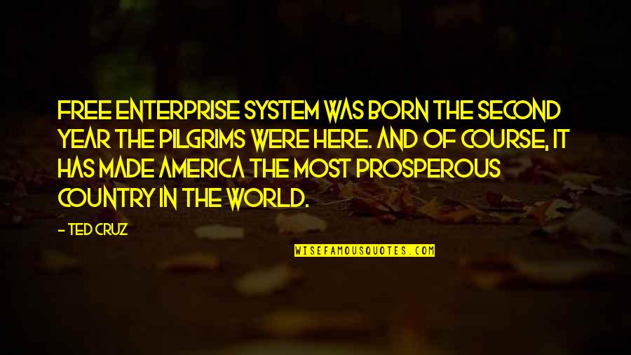 Enterprise System Quotes By Ted Cruz: Free enterprise system was born the second year