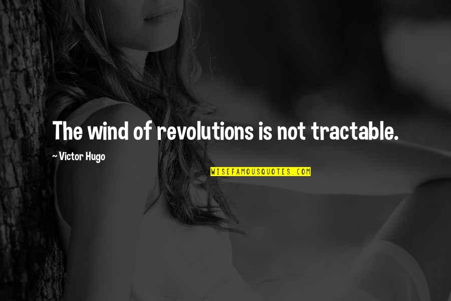 Enterpriser Quotes By Victor Hugo: The wind of revolutions is not tractable.