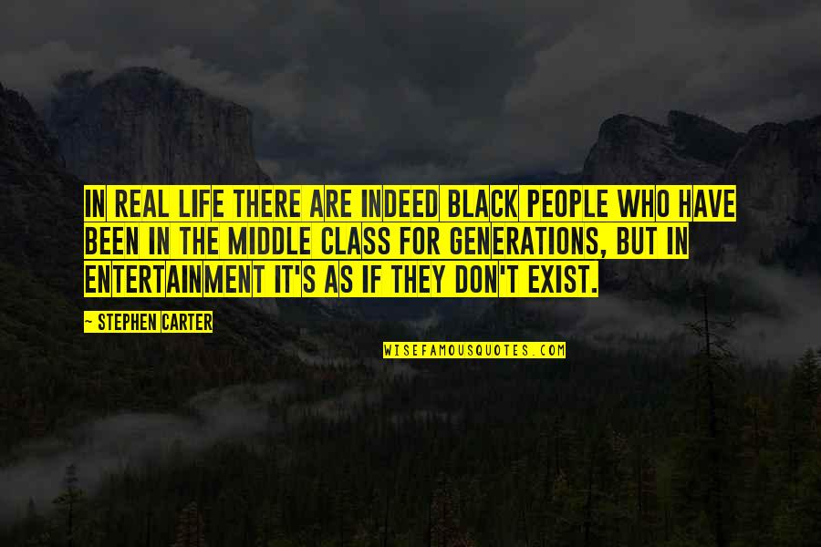 Entertainment Plus Quotes By Stephen Carter: In real life there are indeed black people