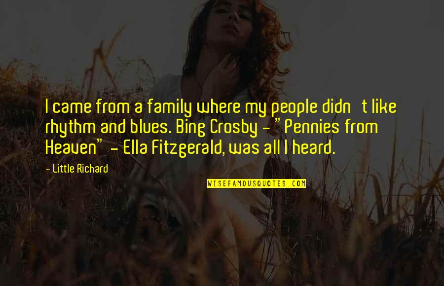 Entomofagia Significado Quotes By Little Richard: I came from a family where my people