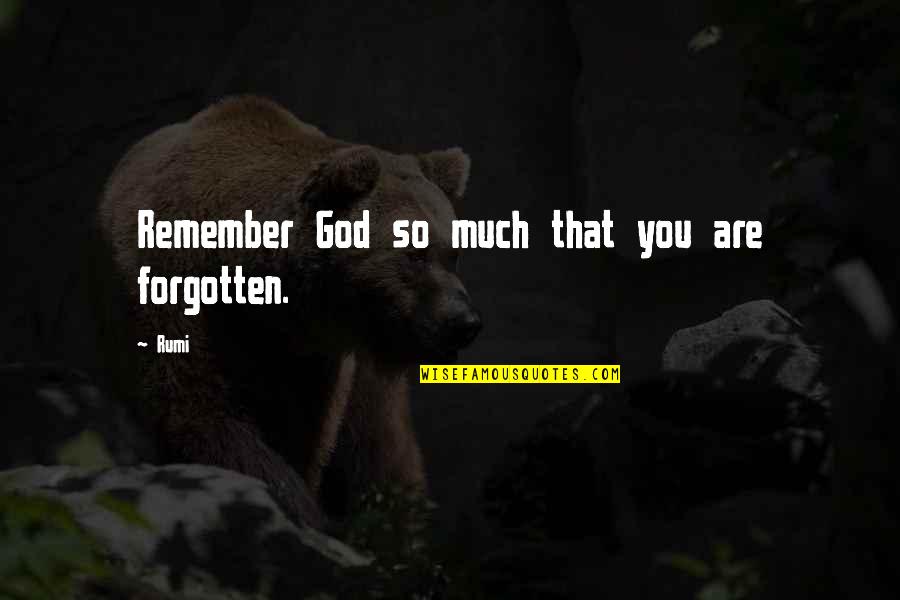 Entomologist For Kids Quotes By Rumi: Remember God so much that you are forgotten.