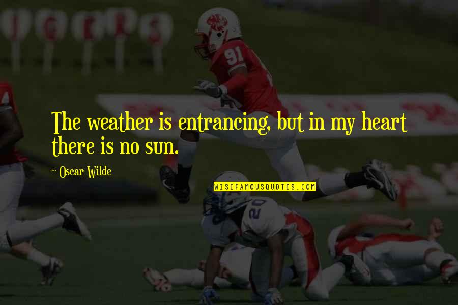 Entrancing Quotes By Oscar Wilde: The weather is entrancing, but in my heart