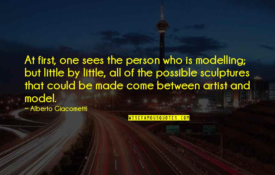 Entrenamiento Fisico Quotes By Alberto Giacometti: At first, one sees the person who is Entrenamiento Fisico Quotes By Alberto Giacometti: At first, one sees the person who is