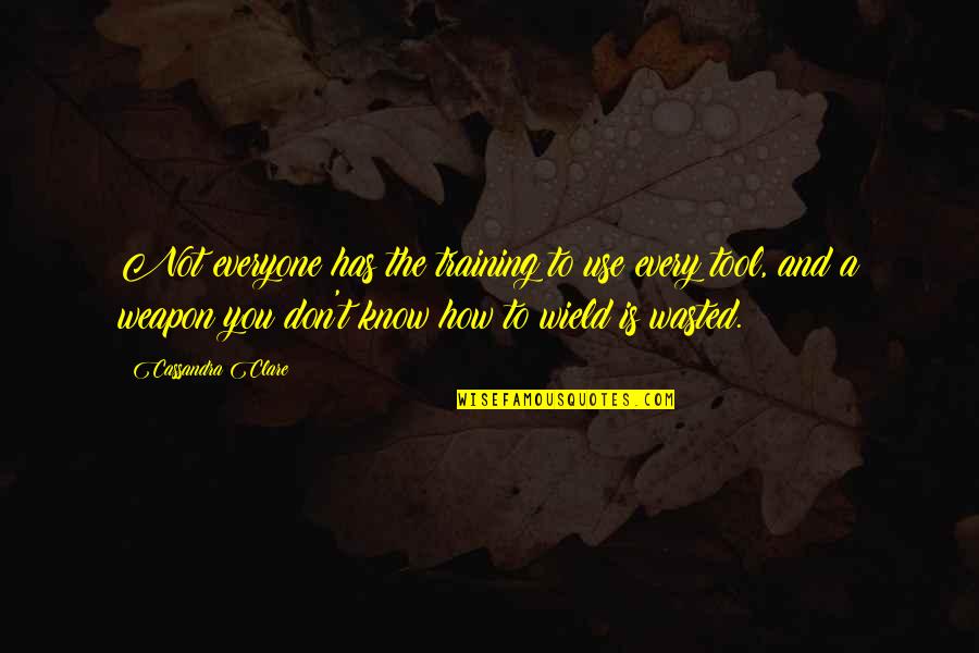 Entrepreneurial Team Quotes By Cassandra Clare: Not everyone has the training to use every