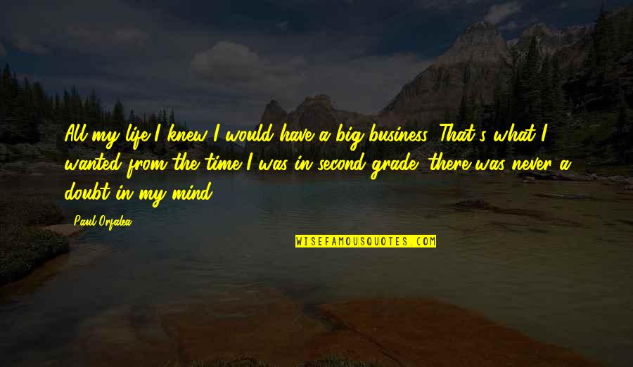 Entrepreneurially Speaking Quotes By Paul Orfalea: All my life I knew I would have