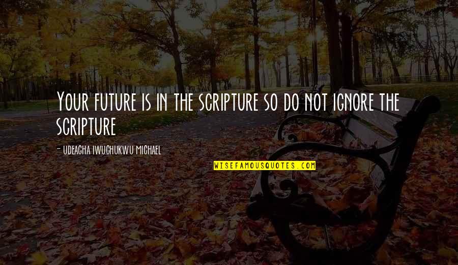 Entreprenurship Quotes By Udeagha Iwuchukwu Michael: Your future is in the scripture so do