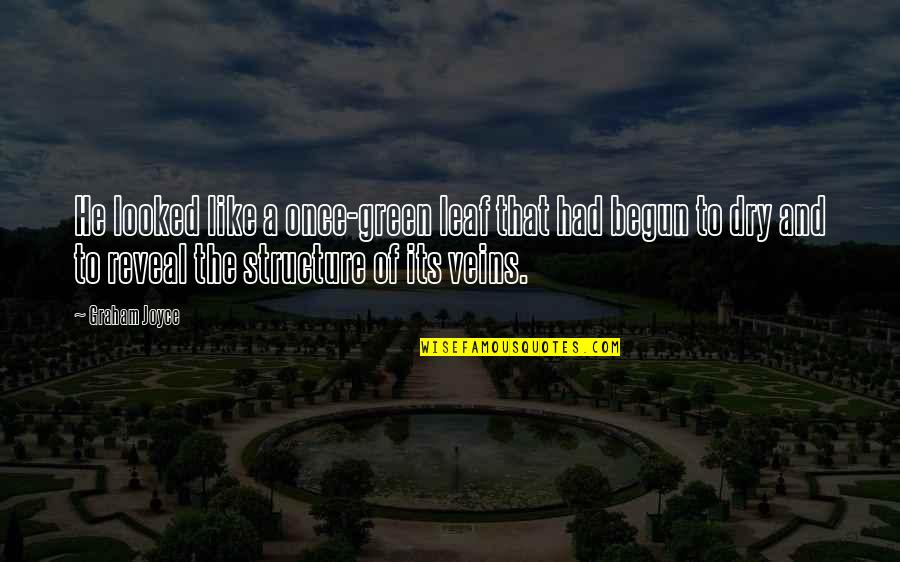 Entrevistas Cortas Quotes By Graham Joyce: He looked like a once-green leaf that had