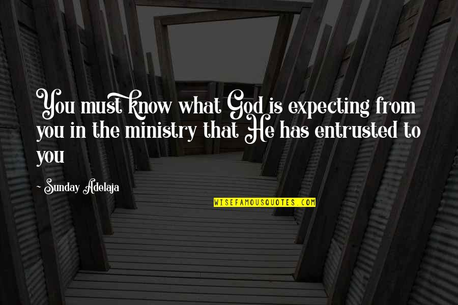 Entrusted Quotes By Sunday Adelaja: You must know what God is expecting from