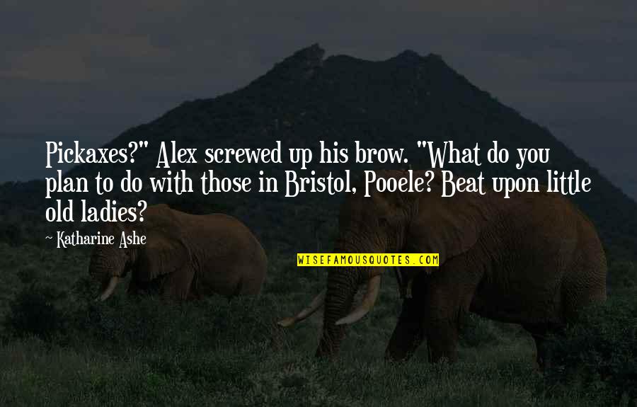 Entusiasmante Quotes By Katharine Ashe: Pickaxes?" Alex screwed up his brow. "What do
