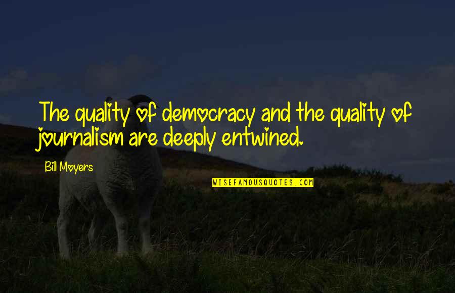 Entwined In You Quotes By Bill Moyers: The quality of democracy and the quality of
