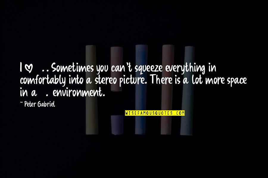 Environment For Love Quotes By Peter Gabriel: I love 5.1. Sometimes you can't squeeze everything
